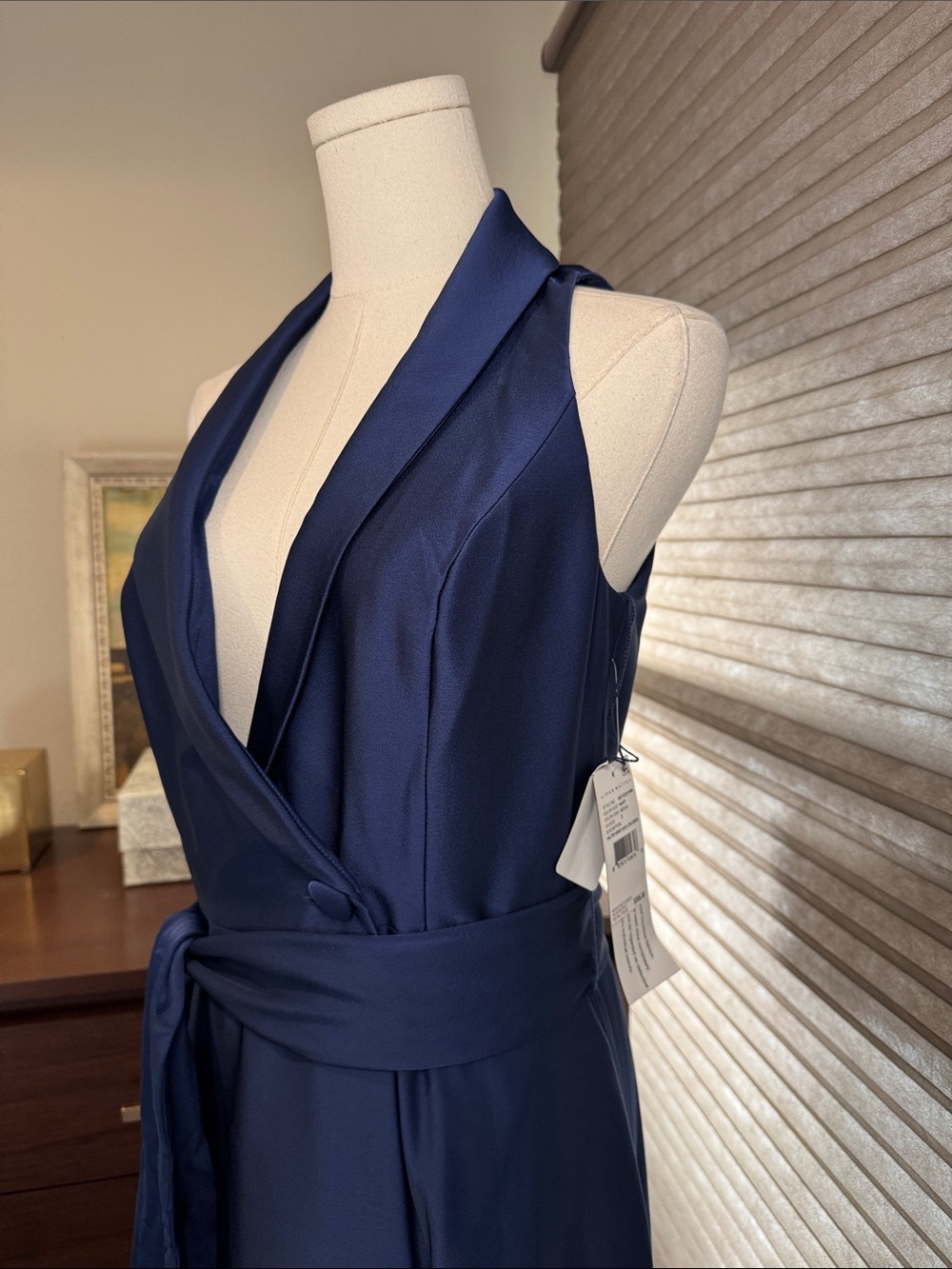 NWT Aidan Mattox Belted High-Low Wrap Gown. Size 2 - Picture 5 of 10